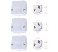 Greluma 3 Pz Interruttore per lampada da armadio 250V 2A,interruttori tattili per armadio con coperchio,interruttore di contatto per porta normalmente chiusa di colore bianco,interruttore sul petto