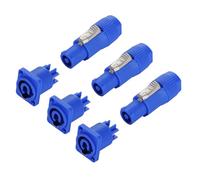 Greluma 3 set Connettori PowerCon professionali per montaggio a pannello compatibili con Neutrik NAC3FCA,spina di alimentazione audio a 3 pin per luci da palco e altoparlanti,AC 250V 20A