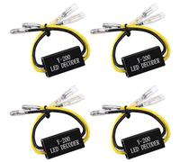 Greluma 4 Pezzi 12V LED Resistenza di Carico Indicatore Lampeggiatore per Motocicletta Adattatore per Resistore Errore Fisso Controller Flash Indicatori di Direzione Decoder per Moto, Scooter