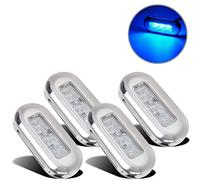 Greluma 4Pz 3LED marine per barche impermeabili Luce di cortesia interna per ponte di poppa di navigazione Illuminazione della cabina per Kayak Barca a vela Bass Boat Nave (blu)