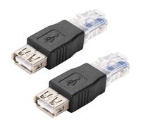 Greluma 6 Pz Convertitore da USB A femmina a connettore di rete RJ45 maschio, presa USB 2.0 a jack Ethernet