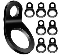 Greluma 8 pz Ancoraggi di Ancoraggio, Anello di Ancoraggio con Anello di Ancoraggio O-Ring di Colore Nero per Il Montaggio in Garage, Officina, Camion, rimorchio, Golf Cart