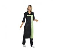 Grembiule - 2 Borsette - Schwarz-Hellgrün - 100 CM