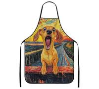 Grembiule a tema cane per cucinare, divertente grembiule da cucina con disegni di cani in stile cartone animato, bavaglino lavabile per barbecue, grigliate attività culinarie, ideale per gli amanti
