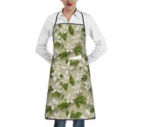 Grembiule Aesthetic Jasmine Flower Regolabile Grembiule Uomo Impermeabile Lavoro Grembiuli Per Pittura Donna Giardinaggio 52X72Cm
