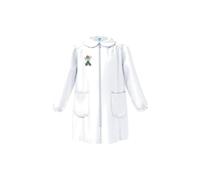 Grembiule Asilo Bambina Ballerina Con Zip, 33GR4337 (Bianco, 3 Anni)