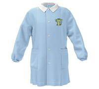 Grembiule Asilo Bambino 33GR4349 Draghetto Bottoni, Bianco Azzurro, 4