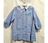 Grembiule Asilo Bambino 4 anni 104 cm tg.55 Azzurro Quadretti Pappagallo 40GR256