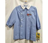 Grembiule Asilo Bambino Siggi 2 anni 92 cm tg.45 Azzurro Quadretti Hero 33GR2404