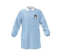 Grembiule asilo bambino Siggi Happy School 33GR4191 Quadri Bianco/Azzurro