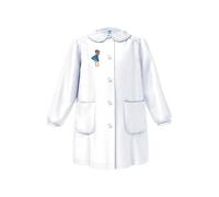 Grembiule bambina elementare con bottoni e ricamo 33GR4216 SIGGI