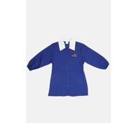 Grembiule Bambino Blu Scuola Elementare con Zip Colletto Bianco Bimbo 7-15 anni