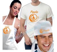 GREMBIULE BANDANA T SHIRT MASTER CHEF PERSONALIZZATO CON NOME CUCINA MASTERCHEF