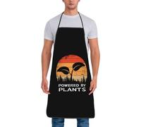 Grembiule Barbecue Uomo Powered By Plants Unisex Grembiule Impermeabile Cuoco Grembiuli Per Caffè Giardinaggio Cottura 52X72Cm