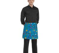 Grembiule Barman Batik Turchese in Cotone - Egochef