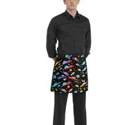 Grembiule Barman Space Nero Unisex in Cotone con Lacci - EGOCHEF - Divisa