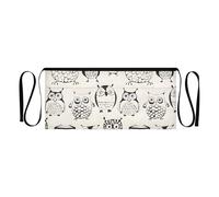 Grembiule beige carino gufo per uomo e donna con 3 tasche per un uso versatile, grazioso gufo beige, taglia unica, Bel gufo beige, taglia unica