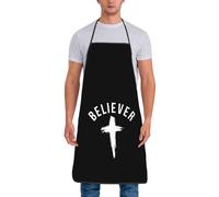 Grembiule Believer Christianity Cross Jesus Faith Unisex Grembiule Da Uomo Impermeabile Cuoco Grembiuli Per Ristorante Dolci Caffè 52X72Cm