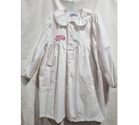 Grembiule Bianco Scuola Elementare Bambina 8 Anni 128 cm tg.75 New York BI.101 S