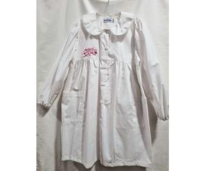 Grembiule Bianco Scuola Elementare Bambina 9 Anni 134 cm tg.80 New York BI.101 S