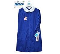 Grembiule bimba bluette ricamato per scuola elementare SIGGI