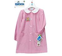 GREMBIULE BIMBA SCUOLA MATERNA ASILO ROSA QUADRETTI RICAMATO SIGGI