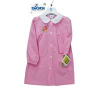 GREMBIULE BIMBA SCUOLA MATERNA ASILO ROSA QUADRETTI RICAMATO SIGGI