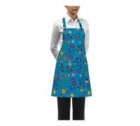 Grembiule Cameriere Unisex Pettorina Short Batik Turchese - EGOCHEF - Bar