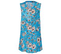 Grembiule colorato con bottoni, comodo e lavabile, grembiule da giardino e casa con tasche laterali, costume da dederon in stile retrò, Blu, s