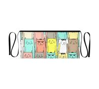 Grembiule colorato con motivo gatti gialli, per uomo e donna, con tre tasche per un uso versatile, gatti colorati gialli, taglia unica, Gatti Carini Colorati Gialli, taglia unica