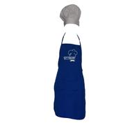 GREMBIULE CON CAPPELLO DA CUOCO RESTAURANT BAFFO UOMO/DONNA BLU ROYAL CUCINA