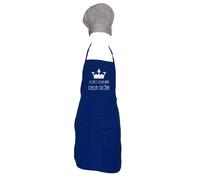 GREMBIULE CON CAPPELLO DA CUOCO SONO LA REGINA DELLA CUCINA DONNA BLU ROYAL