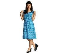 Grembiule Copriabito Donna Lungo Senza Maniche con abbottonatura sul Davanti con Tasca - in Fantasie con Fondi Chiaro e Fondo Scuro 100% Cotone Prodotto Made Italy (Fondo Scuro, Donna, Numeric_48)