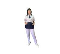 Grembiule Corto da Cucina 2pz Ricamo Gratuito Blu Notte per Bar Ristorazione Barista Albergo Divisa da Lavoro Uomo Donna Made in Italy
