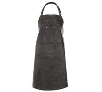 GREMBIULE CUCINA BBQ ZICZAC TRUMAN PELLE VEGANA NERA