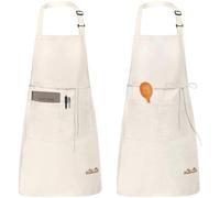 Grembiule cucina chef impermeabile 2 pezzi tasca regolabile BBQ