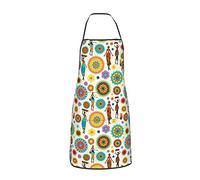 Grembiule Cucina Fashion Arabesques African Ethnic Colorful Grembiule Sexy Unisex Bavaglino Grembiule Waterproof Grembiule Da Barbecue 52X72Cm Per Barbecue, Regali, Caffetteria