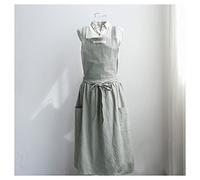 Grembiule Cucina Moda Donna Bib Grembiule Biancheria in Cotone Senza Maniche Vestito Pinafore Abito da casa Fiorista Cute Grembiule Cucina Accessori Giardino caffè Grembiule Maestra(Light Grey)