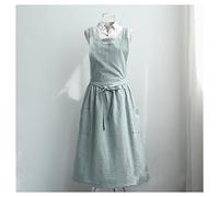 Grembiule Cucina Moda Donna Bib Grembiule Biancheria in Cotone Senza Maniche Vestito Pinafore Abito da casa Fiorista Cute Grembiule Cucina Accessori Giardino caffè Grembiule Maestra(Light Green)