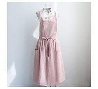 Grembiule Cucina Moda Donna Bib Grembiule Biancheria in Cotone Senza Maniche Vestito Pinafore Abito da casa Fiorista Cute Grembiule Cucina Accessori Giardino caffè Grembiule Maestra(Pink)