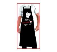 grembiule cucina nero donna uomo scritta in spagnolo estoy quemad por ti amore