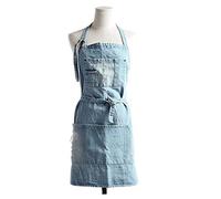 Grembiule Cucina Professione Coreano regolabile 100% cotone denim grembiule grembiuli da cucina for donna adulto cottura a forma di smok chef cafe unisex jeans grembiule Grembiule Maestra ( Size : 4 )