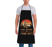 Grembiule Cucina Uomo Donna Certified Forklift Operator Fork Around And Find Out Regolabile Grembiule Da Uomo Impermeabile Lavoro Grembiuli Per Pizza Donna Giardinaggio 52X72Cm