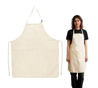 Grembiule da Artista in Tela con Tasche, Grembiule Artistico Unisex per Pittori e Creativi per Scuola, Pittura, Cucina e Attività Manuali grembiule da chef regolabile con tasche，grembiule per utensili