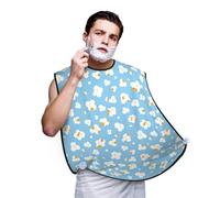 Grembiule da barba, da uomo, con 2 ventose, colore: blu