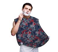 Grembiule da barba, da uomo, con 2 ventose, colore: rosso freddo