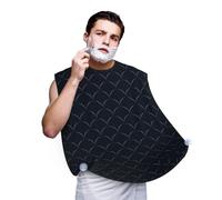 Grembiule da barba, da uomo, con squame di pesce nero, cattura capelli per lavello, mantello antiaderente per rasatura per toelettatura, accessori da uomo con 2 ventose