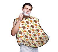 Grembiule da barba, da uomo, per festa del Ringraziamento, tacchino, per lavello, mantello antiaderente per rasatura e toelettatura, accessori da uomo con 2 ventose