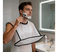Grembiule da barba per uomo, bavaglino per la raccolta dei capelli con ventosa, mantella impermeabile e facile da pulire per la barba, panno da barba pieghevole, regalo perfetto per la Festa del Papà 