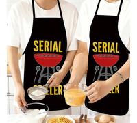 Grembiule da barbecue con tema di serial killer interessante, grembiule da cucina con gioco di parole, grembiule regolabile e durevole, regalo adatto per gli amanti del barbecue Lettere,PiantePolieste